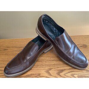 Todd Welsh Brown Leather Shoes 10.5 D Loafers Slip On B991336